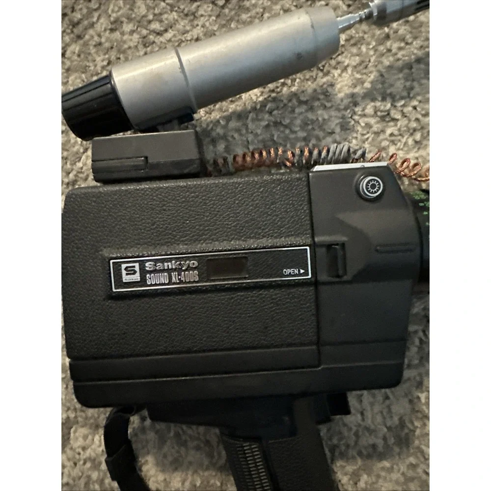 Sankyo Video Camera Sound XL-400S and Telescoping Microphone As Is